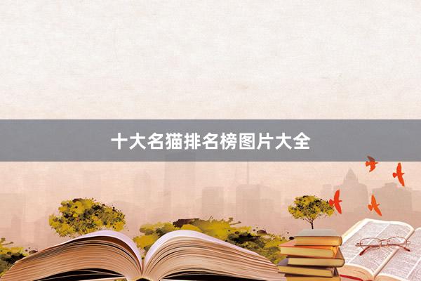 十大名猫排名榜图片大全
